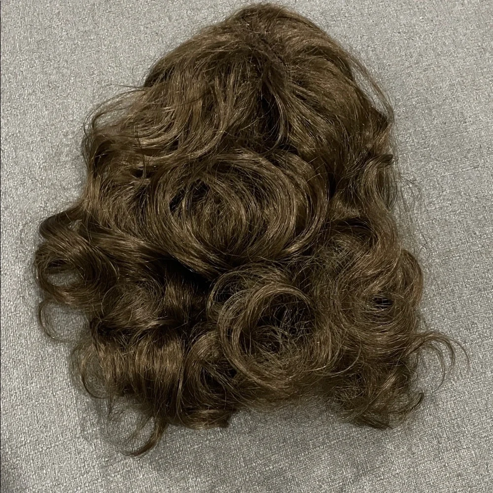 Girly Curls Cutie Brown Curly Hairpiece Ponytail with clips